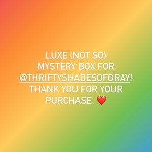 Luxe (Not So) Mystery Box for thriftyshadesofgrey!